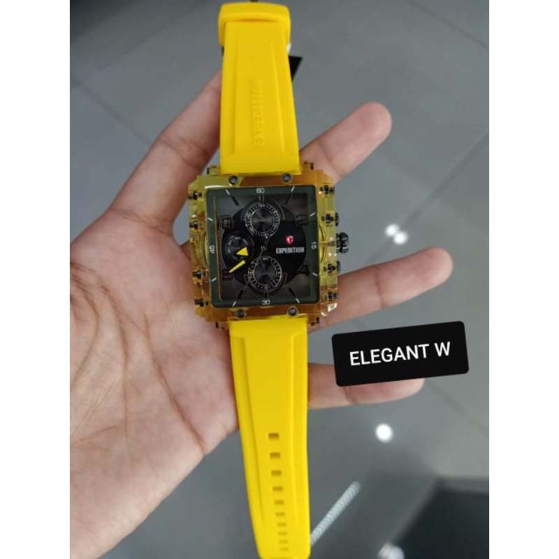 JAM TANGAN EXPEDITION WANITA ORIGINAL E6808 BF YELLOW