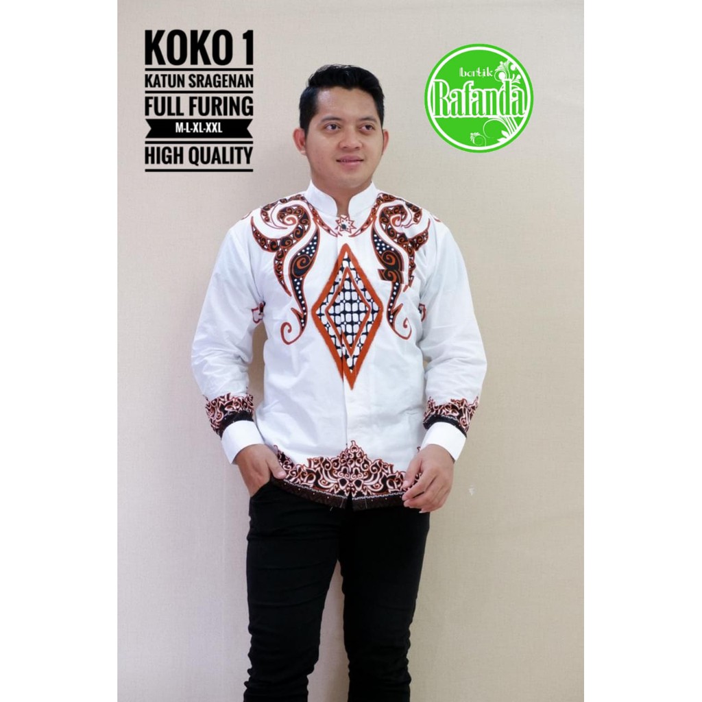 KOKO 1 RAFANDA BATIKSOLOAMANAH BAJU KEMEJA BATIK SOLO PRIA LENGAN PANJANG PENDEK LAPIS FURING ATASAN BATIK PREMIUM MODERN KATUN HALUS MARENO  MERAK SOGAN WULU SEKTI MERAK MERAH ABSTRAK CABE MERAH PUSAKA BIRU GELEMBUNG SEKTI BANGAU KUNING MOZAIS MERAK PINK