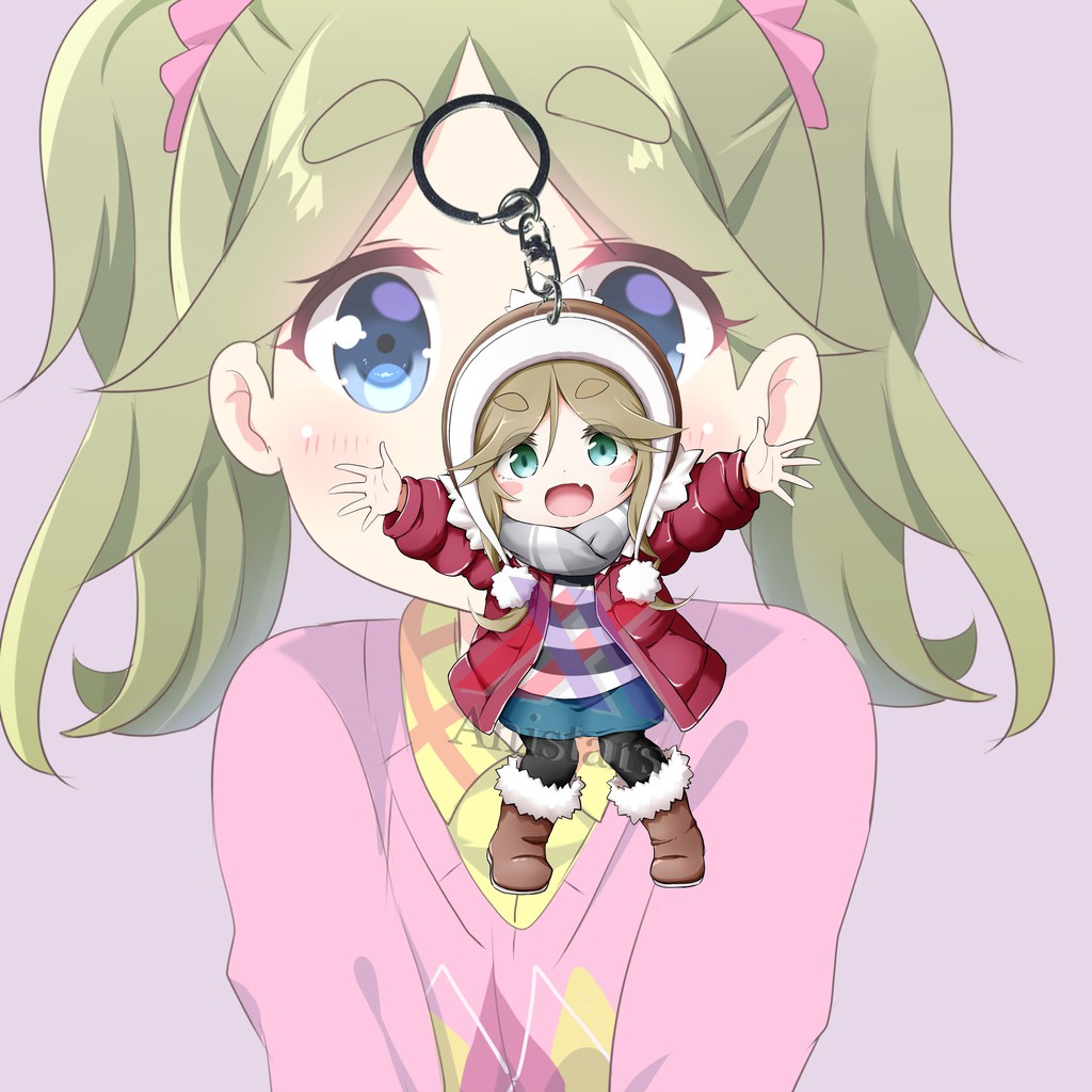 Gantungan Kunci Anime Yuru Camp Inuyama akari Ganci - Key Chain - Souvenir - Anime