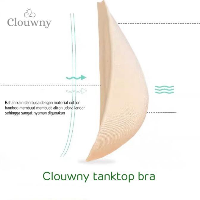 CLOUWNY - Tanktop Bra - Ada Cup Busa Wanita Allsize Kecil Sampai Jumbo-4