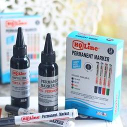 

O20|QJ @ .Tinta Refill Spidol Permanen HQ Line 100ml - Hitam,.!!