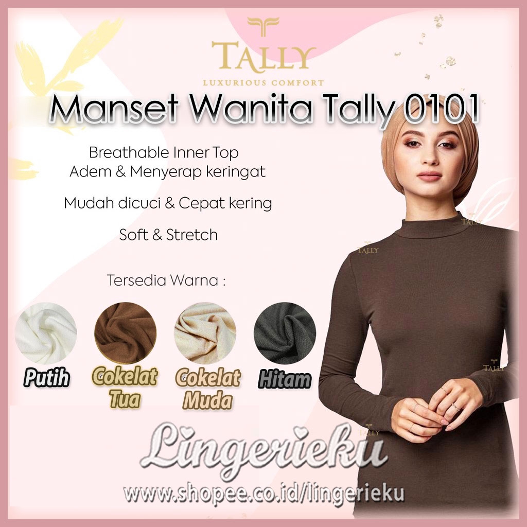 Tally 0101 Baju Turtle Neck Wanita Lengan Panjang Manset Size Kecil