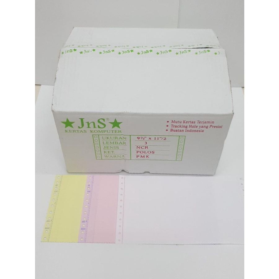 

CONTINUOUS FORM JNS NCR K3 PRS WARNA | 3 PLY KERTAS KOMPUTER