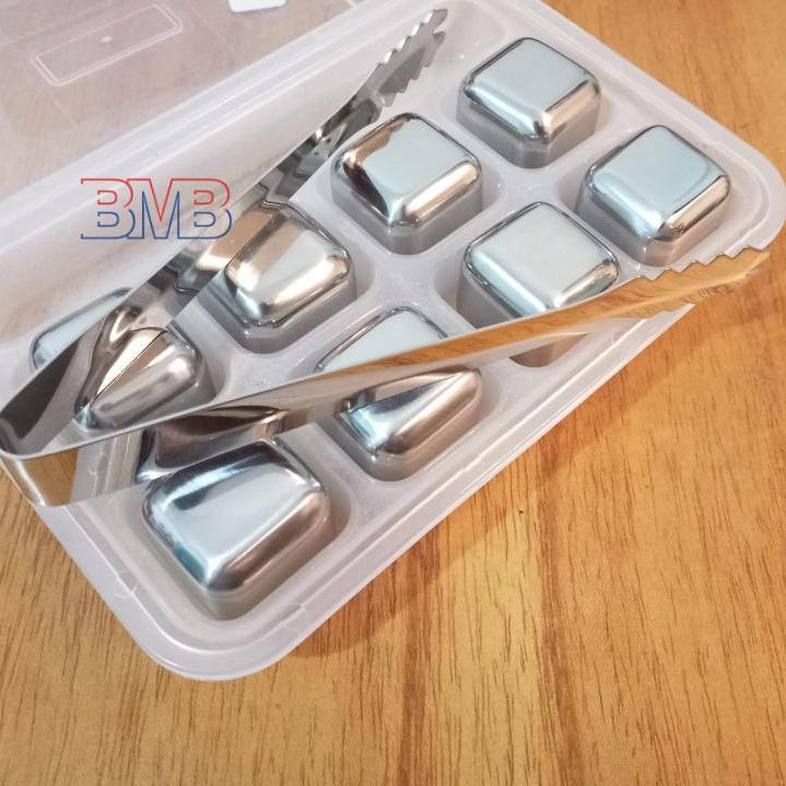 

Model Baru!! DELAPAN Es Batu dapat Capit Stainless Steel Ice Cube ✔