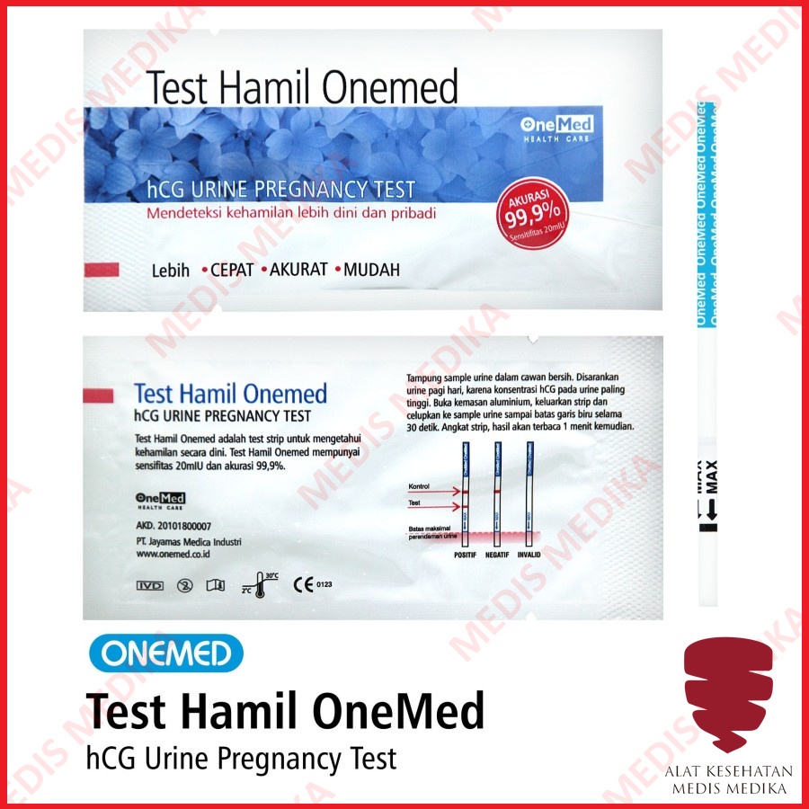 Test Hamil One Med Tes Kandungan Cek Kehamilan Tespack Strip Hamil OneMed Tespek Program Hamil Satuan