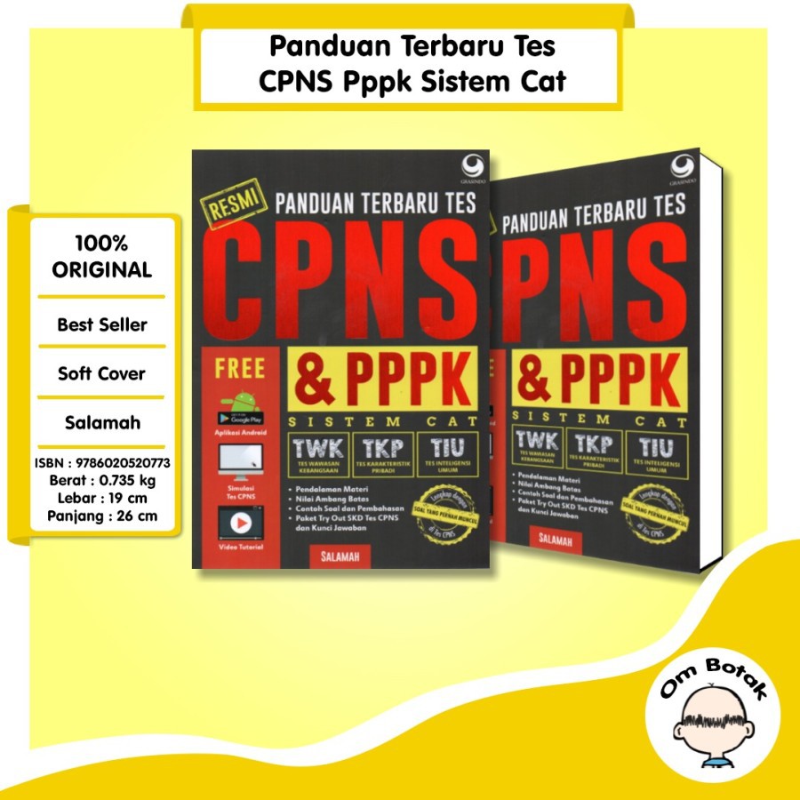 Buku Panduan Terbaru Tes Cpns & Pppk Sistem Cat . Salamah
