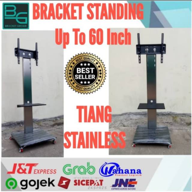 Bracket STAND TV 32 SAMPAI 60 INCH STAINLESS