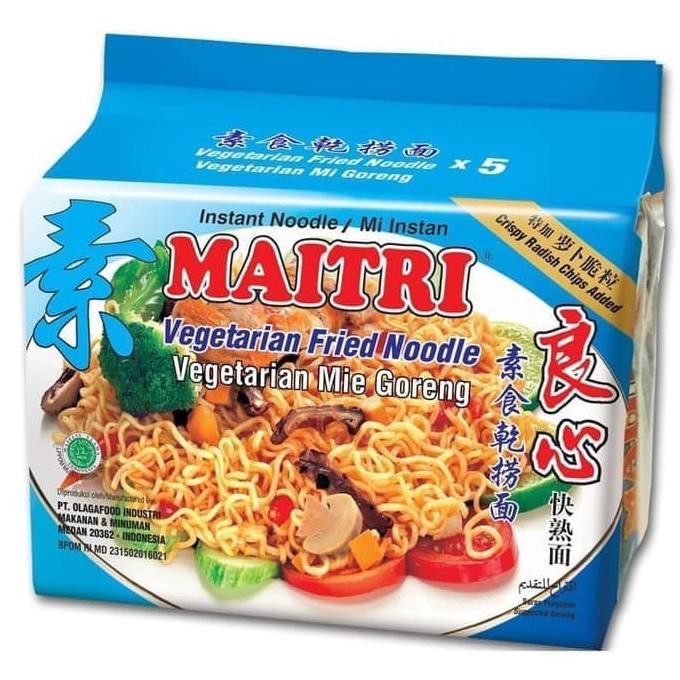 

Terlaris# Maitri Mei Instant Goreng Vegetarian 1 Pack 5 Bks