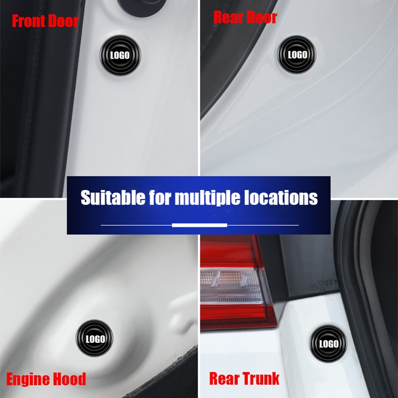 4pcs Shock Absorber Pintu Mobil Bahan Silikon Untuk Renault kwid Koleos Megane RS