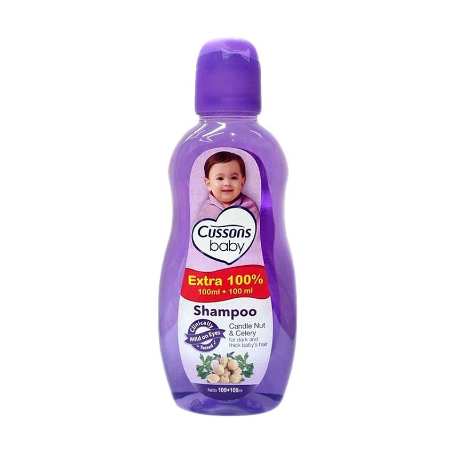 Cussons Baby Shampoo Kemiri/Candle Nut&amp;Celery 100+100 ml