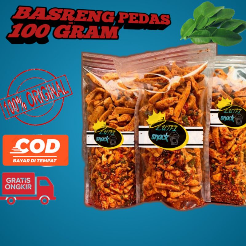 

Cemilan Ringan Basreng Bakso Goreng Pedas Daun Jeruk 100 gram
