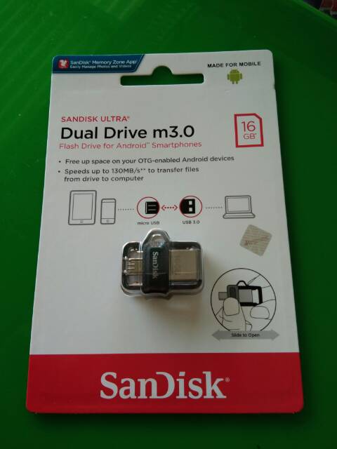 KHANZAACC FLASHDSIK Sandisk Ultra Dual OTG USB Flash Drive M3.0 16GB