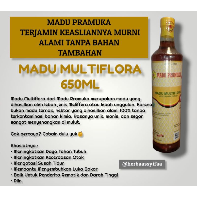 

{Asli} MADU MULTIFLORA MURNI I Madu Pramuka l Bergaransi