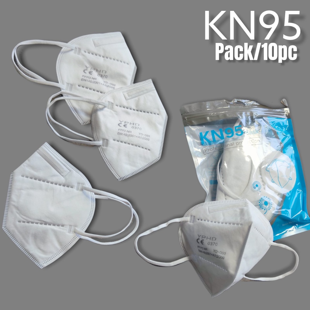 PACK BIRU/10 - MASKER KN95 PROTECTIVE 5PLY CE FFP2 NR GB2626-2006 - EN149:2001+A1:2009 PUTIH WHITE