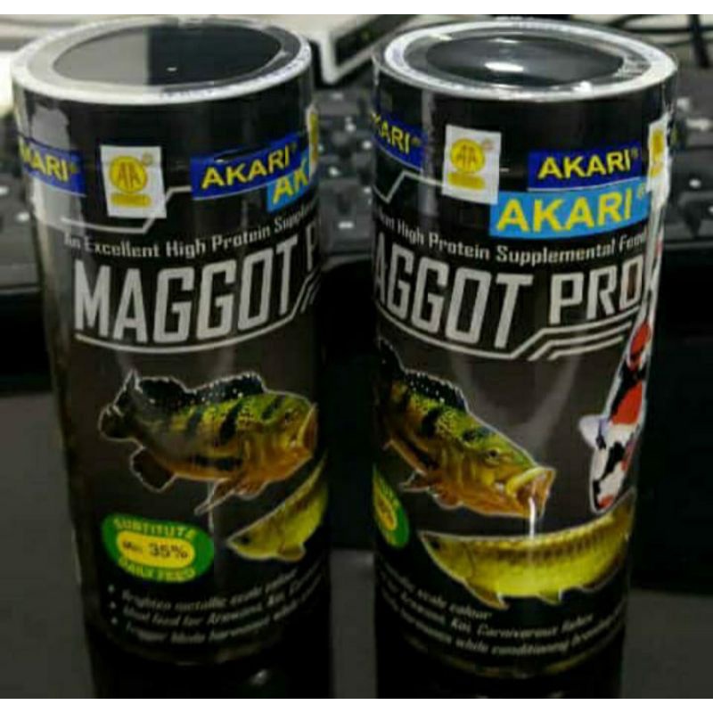 Makanan ikan Hias Louhan arwana AKARI MAGGOT PRO 40gr