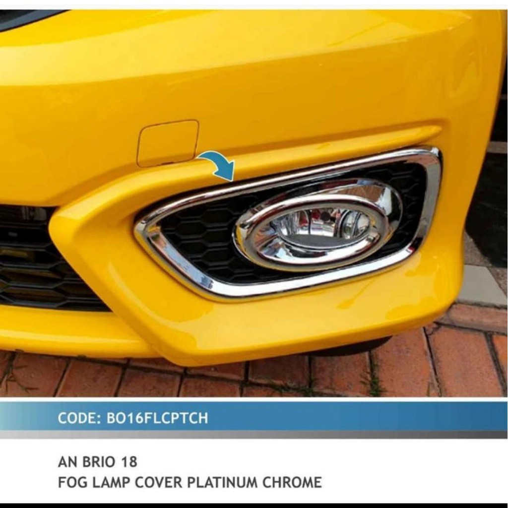 JSL Cover Fog Lamp All New Brio 2018 Platinum Chrome