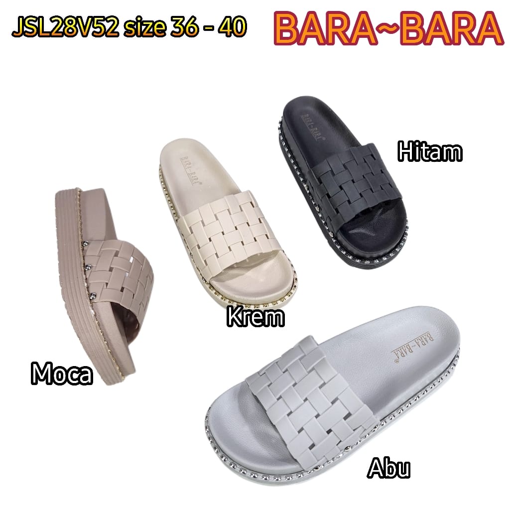 jelly sandal wanita barabara import sendal karet wedges bara bara cewek JSL28V52