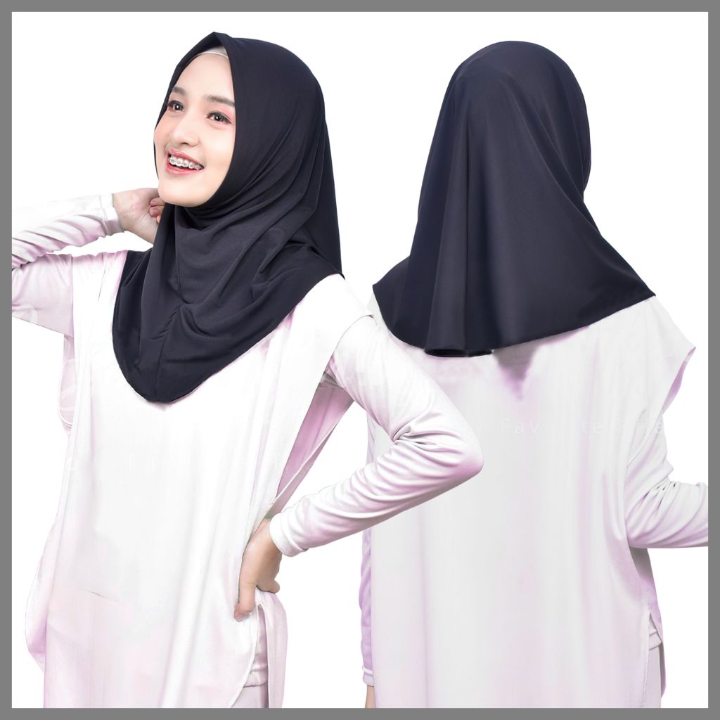 Hijab Sport Polos Tanpa Pet