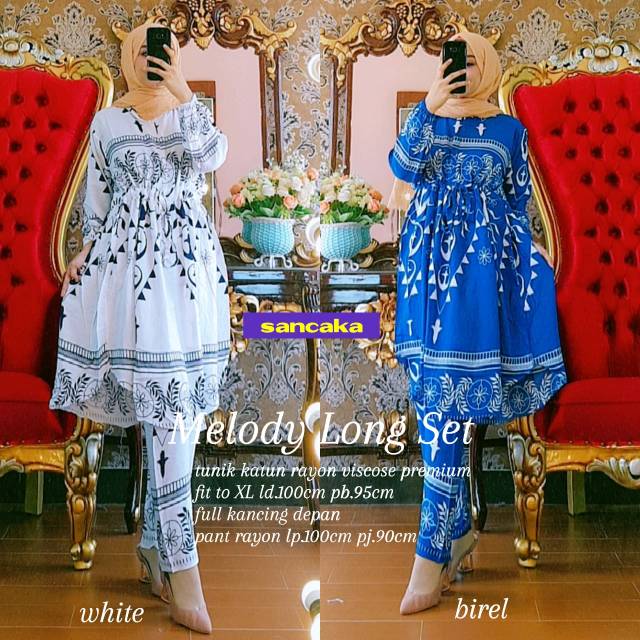 SET TUNIK KATUN RAYON // MELODY LONG SET BY SANCAKA
