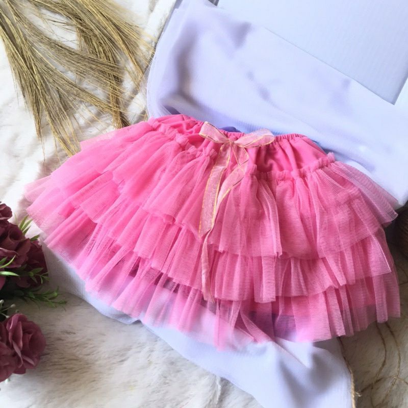 Rok Tutu bayi newborn 0-1 tahun/Rok bayi perempuan/Rok tutu bayi perempuan 3 layer