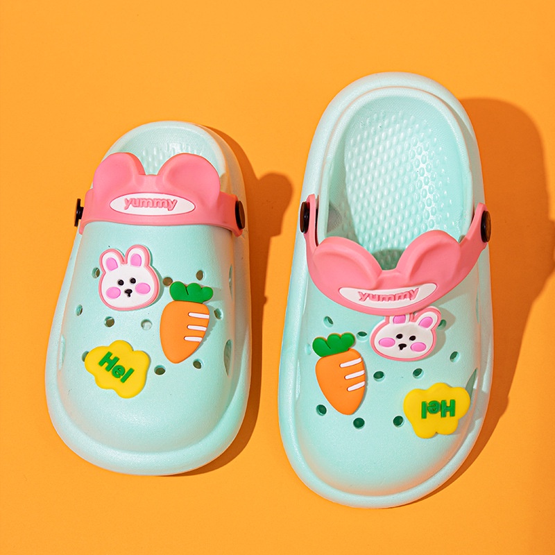 KK1 NEW Sandal eva slop anak motif kelinci wortel