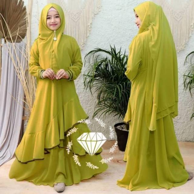 Gamis anak maxy maxi syari kids novi syar'i yuvanka naula nala luna novy ravindra rafindra