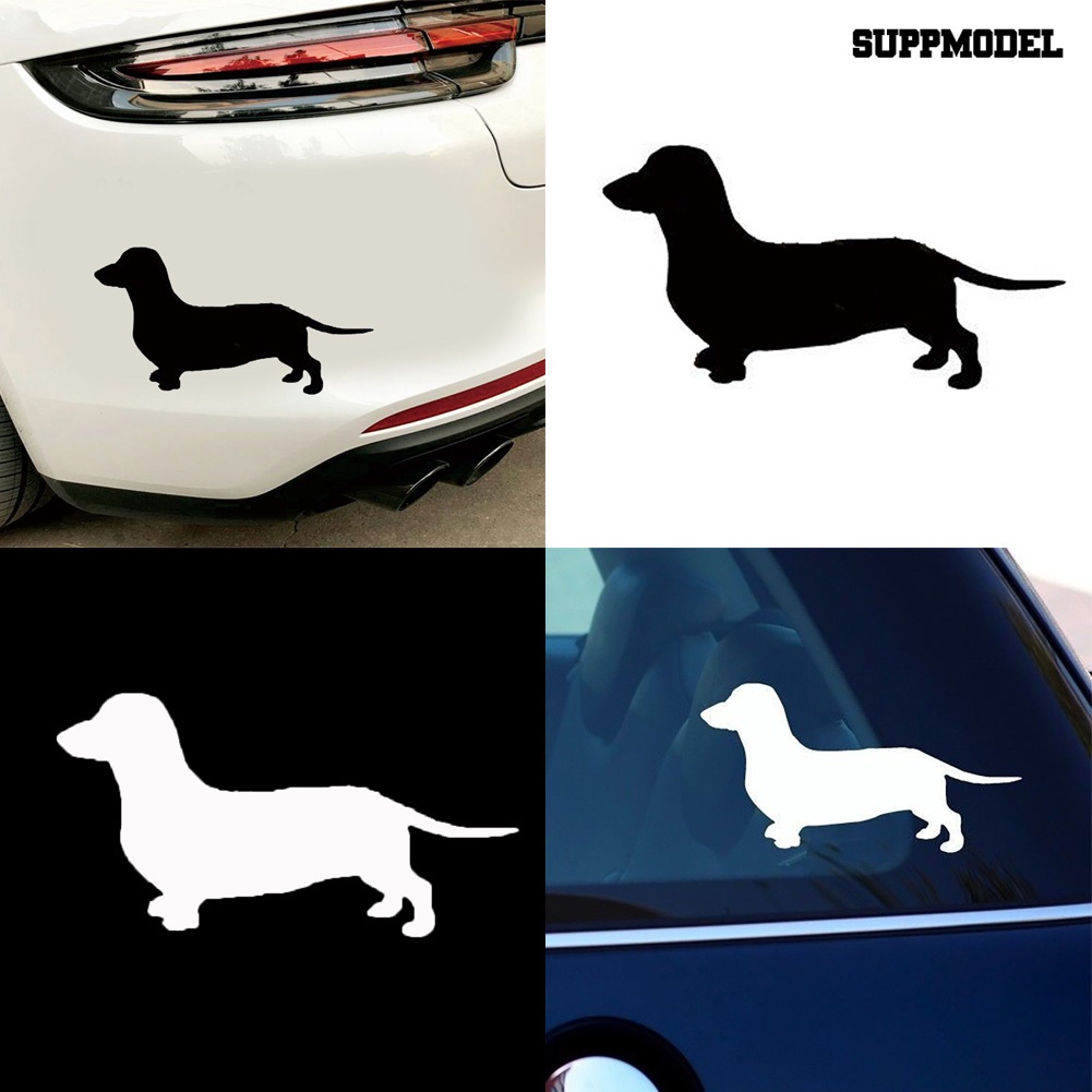 Stiker Decal Motif Anjing Dachshund Lucu Untuk Dekorasi Body / Jendela Mobil