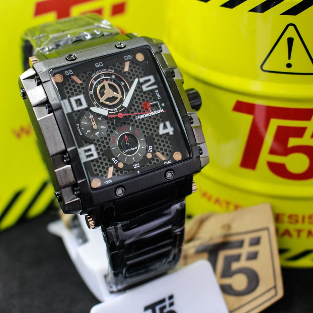 JAM TANGAN PRIA T5 H 3802G CHRONOGRAPH ORIHINAL TAHAN AIR FREE BOX PAPPER BAG/JAM TANGAN COWOK ORI MEREK T5 H 3802G ORIGINAL