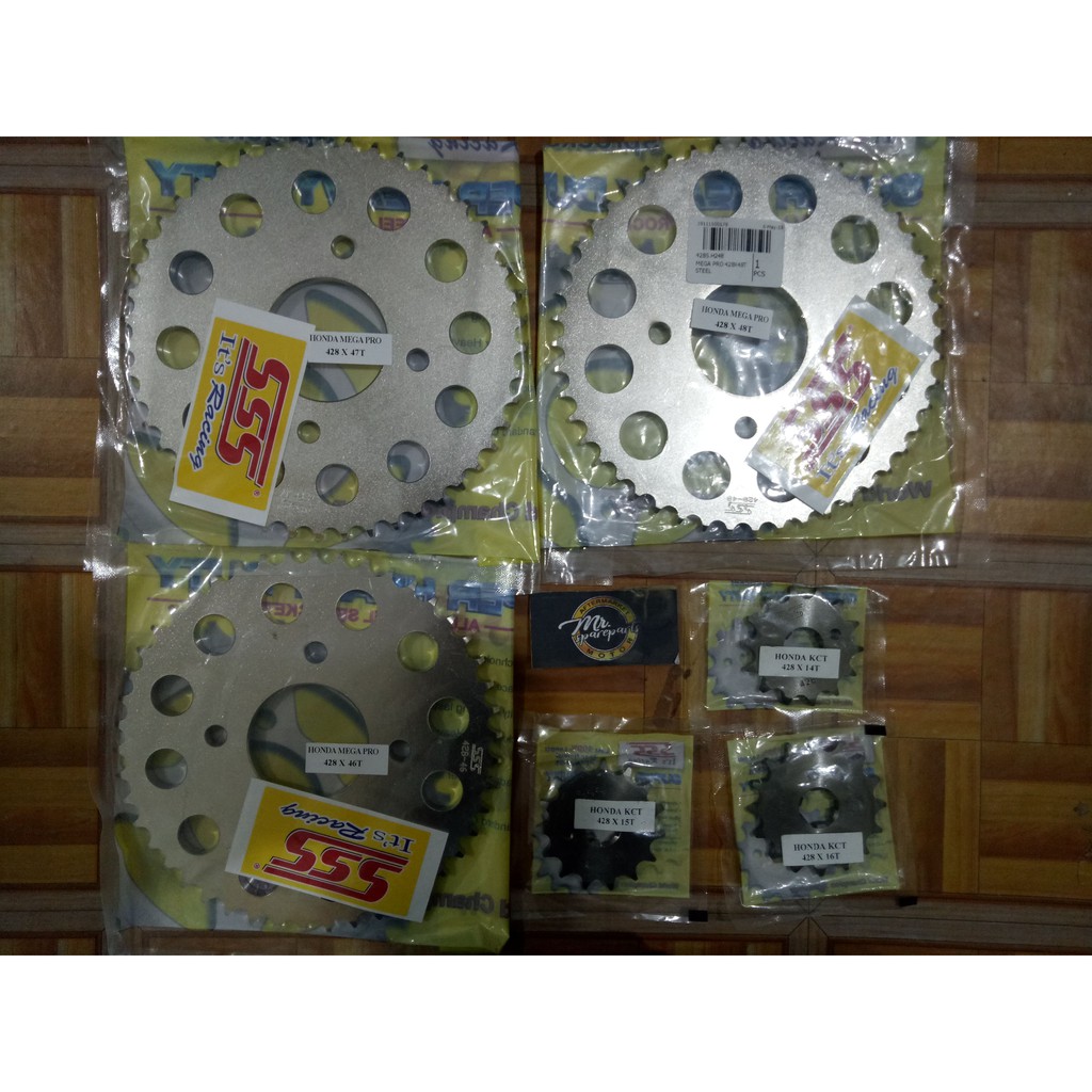 Gir Megapro Primus SSS 428 ukuran depan 14,15,16T / belakang 45-48T