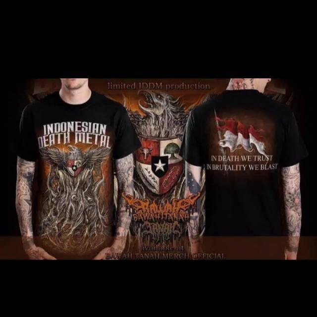 TS GARUDA IDDM ORIGINAL INDONESIAN DEATH METAL BAJU METAL / KAOS MUSIK IDDM