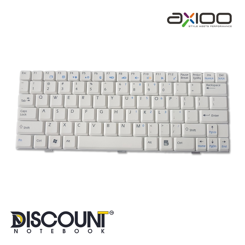 KEYBOARD LEPTOP KEYBORT KEYBOARD LAPTOP AXIOO DJM. MSI U90. U100 white