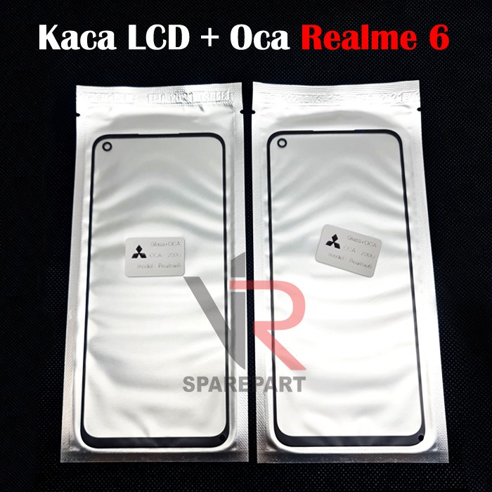 Glass LCD Kaca Depan LCD with Lem OCA Realme 6