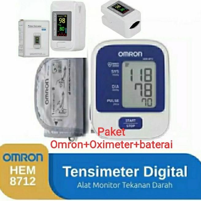 sale Omron + Oximeter Paket Omron HEM8712 +Oximeter + baterai termurah