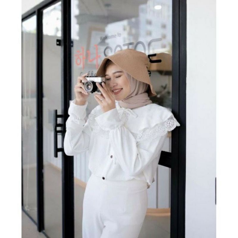 Kemeja Wanita Lengan Kerut Premium Murah Orisolofashion