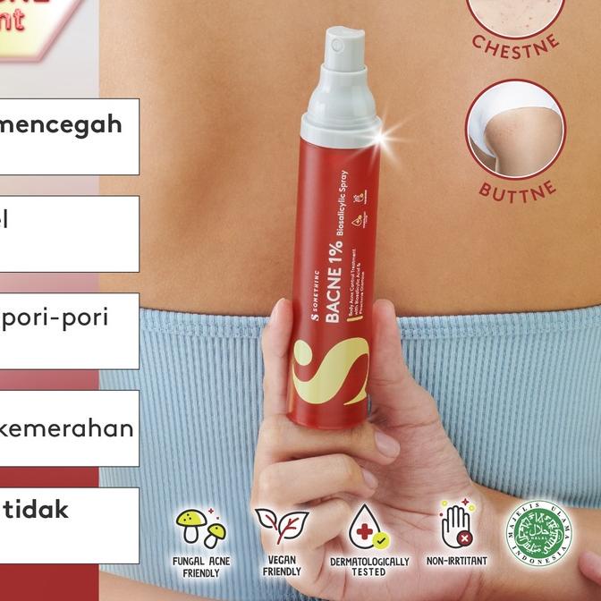 SOMETHINC Bacne 1% Biosalicylic Spray - Spray Jerawat Badan & Jerawat Punggung