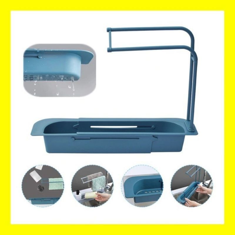 RAK GANTUNG WASTAFEL SERBA GUNA/RAK GANTUNG CUCI PIRING SABUN RAK WASTAFEL DAPUR SERBAGUNA WADAH SPONS GANTUNGAN KAIN LAP KITCHEN SINK STORAGE RACK FLEXIBLE