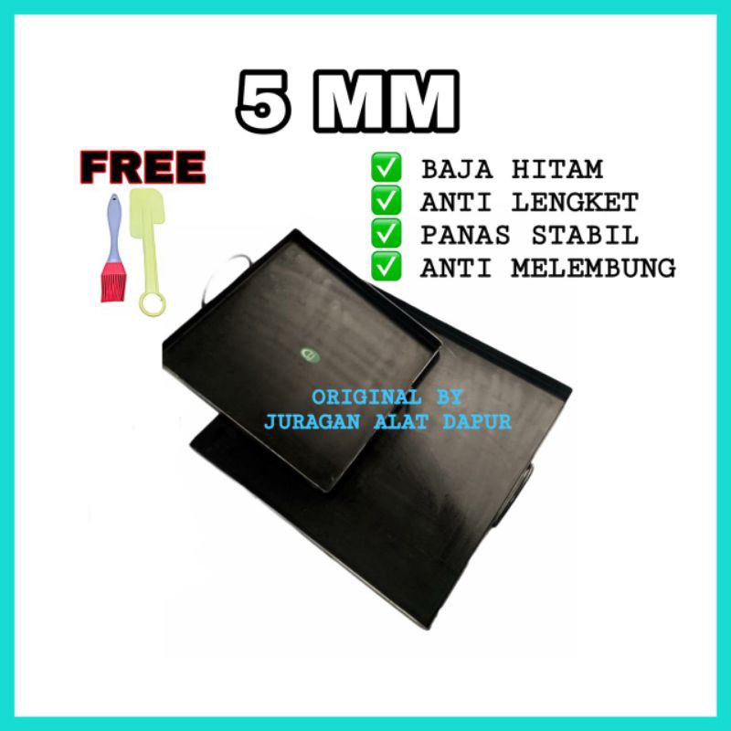 WAJAN ROTI BAKAR / WAJAN KEBAB / WAJAN SOSIS / WAJAN BURGER / WAJAN / ANTI LENGKET / BAJA / 5MM