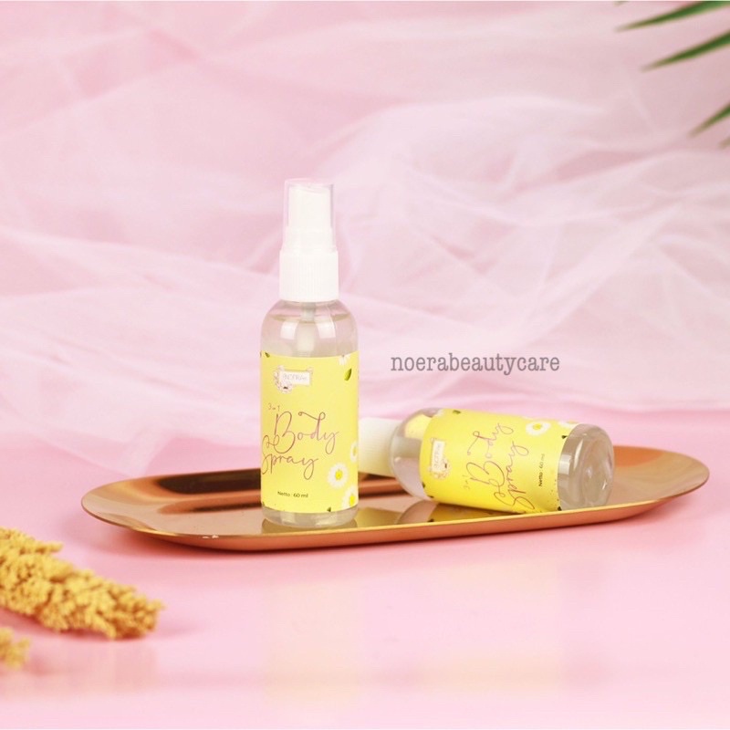 NOERA 3 In 1 Body Spray | Natural Deo Spray Penghilang Bau Badan BPOM Penghilang Bau Ketiak