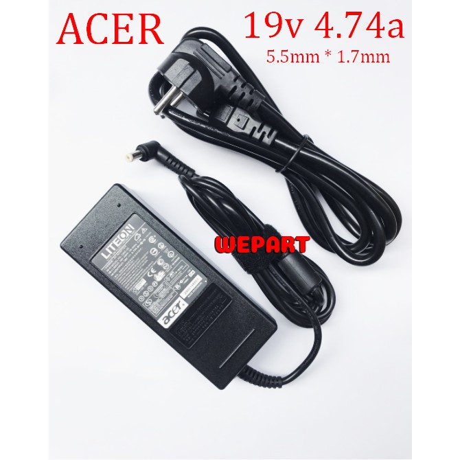 Adaptor charger Original Laptop Acer 4745G 4755G 4752G 4920G 4750G 4740G 19V 4.74A 5.5mm x 1.7mm