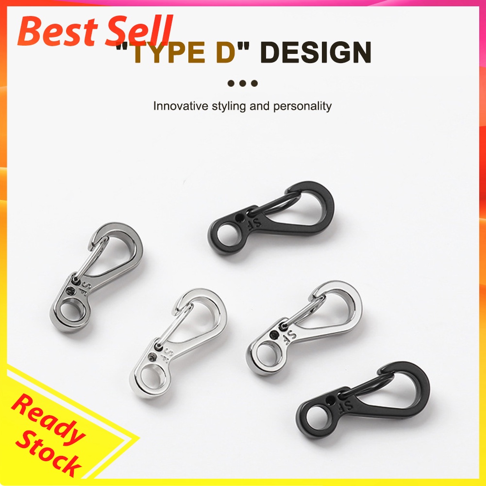 5x Outdoor Carabiner Quick Hanging Key Chain Spring Hook Molle Clasp Buckle