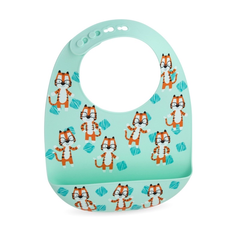 Nuby Silicone Bib/Celemek makan Bayi 1 Pcs