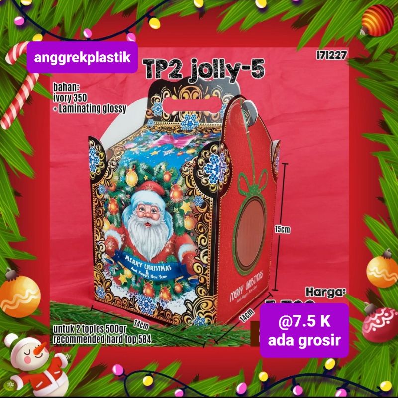 

dus box toples kue kering Natal Christmas Jolly