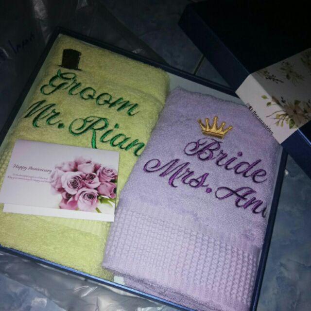 Hampers Handuk Couple Terry Palmer 50x100 Seserahan Sangjit Kado Hadiah Wedding Pernikahan Lamaran