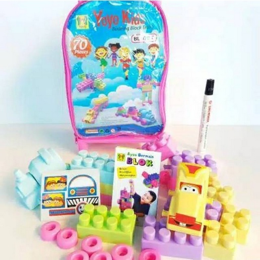 Mainan Block Trolley Isi 70 Pcs BL070T