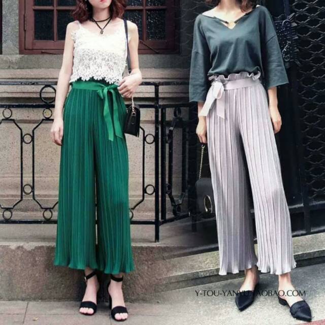 Kulot plisket import bangkok Shopee Indonesia Kulot plisket import bangkok Shopee Indonesia