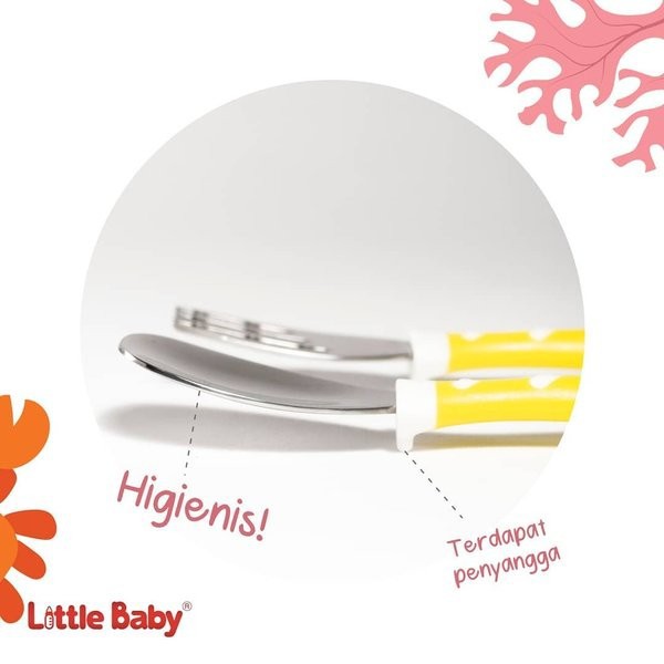 Little Baby Sendok Garpu Stainless Cutlery Spoon and Fork Sendok Garpu Anak