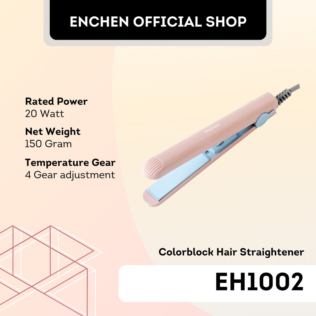 Enchen EH1002 Colorblock Hair Straightener/Catokan Rambut