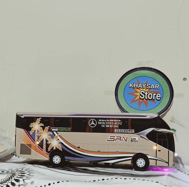 Miniatur bus bis SR2 SAN plus lampu