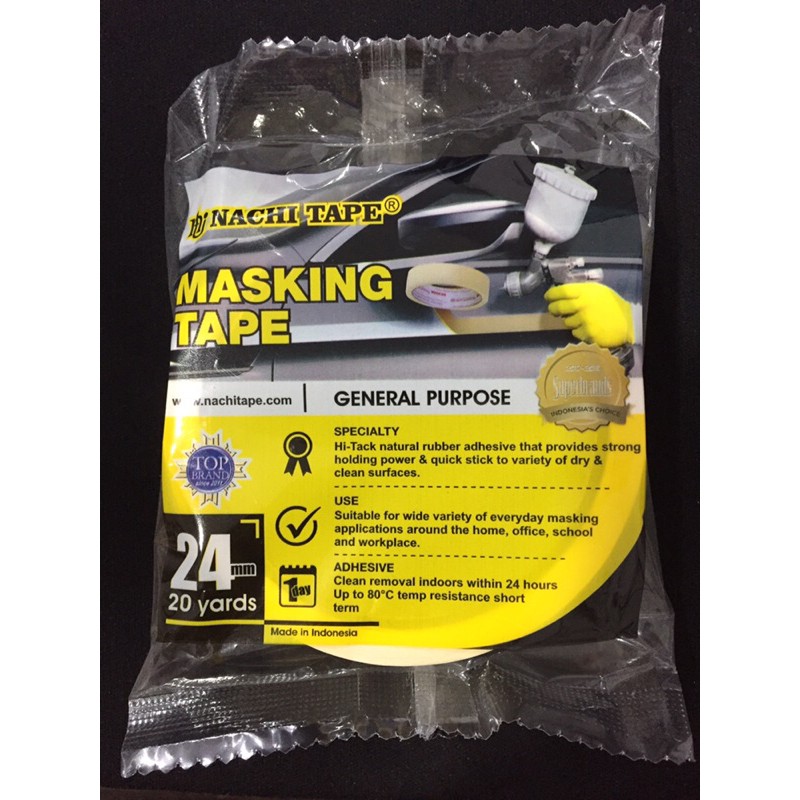 

solasi Kertas Nachi Masking Tape Lakban Kertas 1 inch 24mm