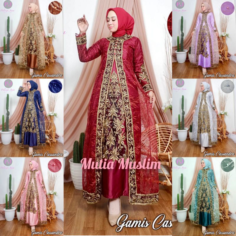 WILI MUSLIM / GAMIS CASSANDRA MEWAH FULL BORDIR PREMIUM / FASHION MUSLIM / PAKAIAN MUSLIM WANITA / G